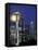 Space Needle and Full Moon, Seattle, Washington, USA-William Sutton-Framed Stretched Canvas