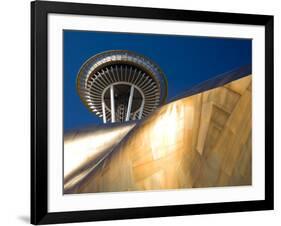 Space Needle and the Experience Music Project, Seattle Center, Seattle, Washington, USA-Jamie & Judy Wild-Framed Photographic Print