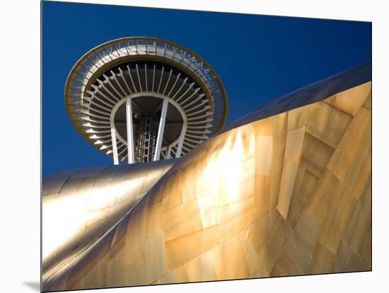 Space Needle and the Experience Music Project, Seattle Center, Seattle, Washington, USA-Jamie & Judy Wild-Mounted Photographic Print