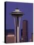 Space Needle at Dusk, Seattle, Washington, USA-William Sutton-Stretched Canvas