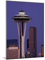 Space Needle at Dusk, Seattle, Washington, USA-William Sutton-Mounted Photographic Print