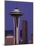 Space Needle at Dusk, Seattle, Washington, USA-William Sutton-Mounted Photographic Print