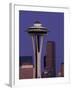 Space Needle at Dusk, Seattle, Washington, USA-William Sutton-Framed Photographic Print