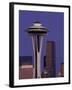 Space Needle at Dusk, Seattle, Washington, USA-William Sutton-Framed Photographic Print