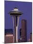 Space Needle at Dusk, Seattle, Washington, USA-William Sutton-Mounted Photographic Print