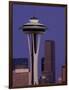 Space Needle at Dusk, Seattle, Washington, USA-William Sutton-Framed Photographic Print