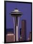 Space Needle at Dusk, Seattle, Washington, USA-William Sutton-Framed Photographic Print