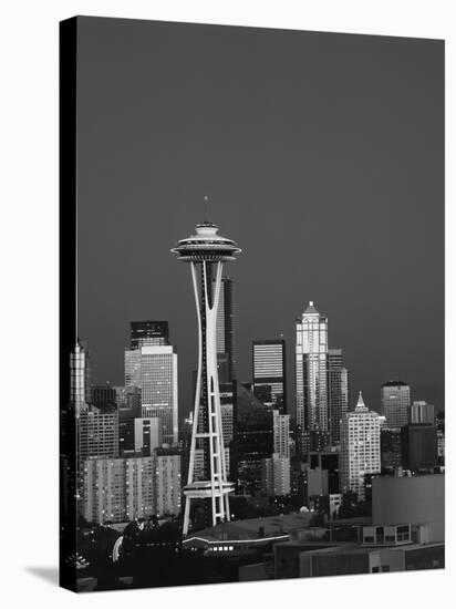 Space Needle at Dusk, Seattle, Washington, USA-Adam Jones-Stretched Canvas