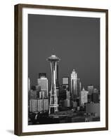 Space Needle at Dusk, Seattle, Washington, USA-Adam Jones-Framed Premium Photographic Print