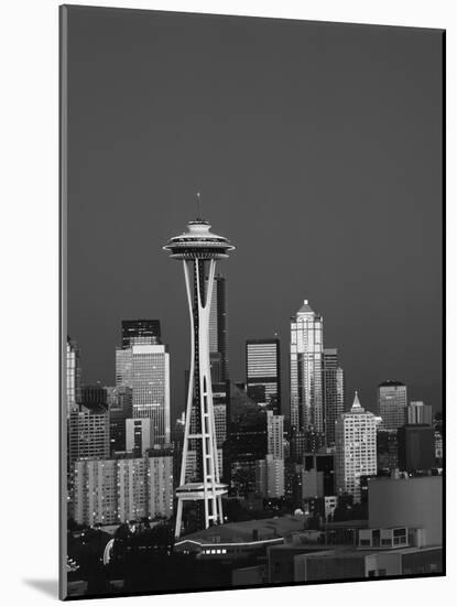 Space Needle at Dusk, Seattle, Washington, USA-Adam Jones-Mounted Photographic Print