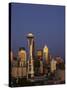 Space Needle at Dusk, Seattle, Washington, USA-Adam Jones-Stretched Canvas