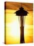 Space Needle at Sunset, Seattle, Washington, USA-Paul Souders-Stretched Canvas