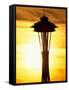 Space Needle at Sunset, Seattle, Washington, USA-Paul Souders-Framed Stretched Canvas