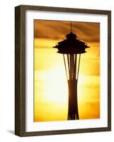 Space Needle at Sunset, Seattle, Washington, USA-Paul Souders-Framed Photographic Print