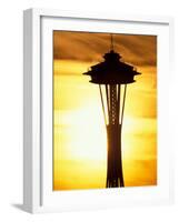 Space Needle at Sunset, Seattle, Washington, USA-Paul Souders-Framed Photographic Print