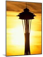 Space Needle at Sunset, Seattle, Washington, USA-Paul Souders-Mounted Photographic Print