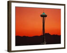 Space Needle at Sunset, Seattle, Washington, USA-David Barnes-Framed Photographic Print