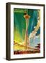 Space Needle Exposition, Seattle, WA - Seattle, WA-Lantern Press-Framed Art Print