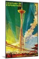 Space Needle Exposition, Seattle, WA - Seattle, WA-Lantern Press-Mounted Art Print