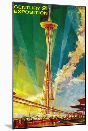 Space Needle Exposition, Seattle, WA - Seattle, WA-Lantern Press-Mounted Art Print