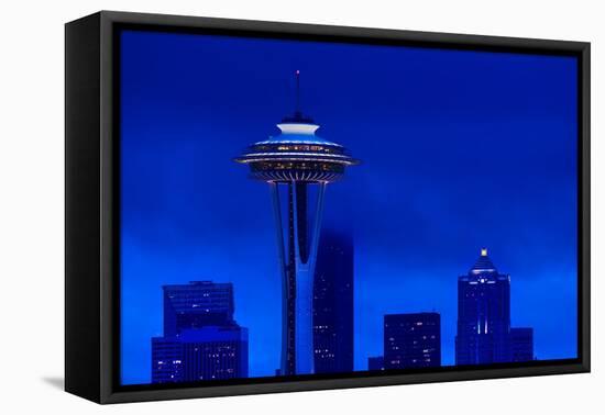 Space Needle Heights-Steve Gadomski-Framed Stretched Canvas