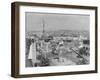 Space Needle & Monorail Construction Photograph - Seattle, WA-Lantern Press-Framed Art Print