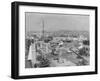 Space Needle & Monorail Construction Photograph - Seattle, WA-Lantern Press-Framed Art Print