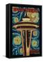 Space Needle Mosaic - Seattle, WA-Lantern Press-Framed Stretched Canvas