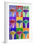 Space Needle Pop Art - Seattle, WA-Lantern Press-Framed Art Print