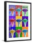 Space Needle Pop Art - Seattle, WA-Lantern Press-Framed Art Print