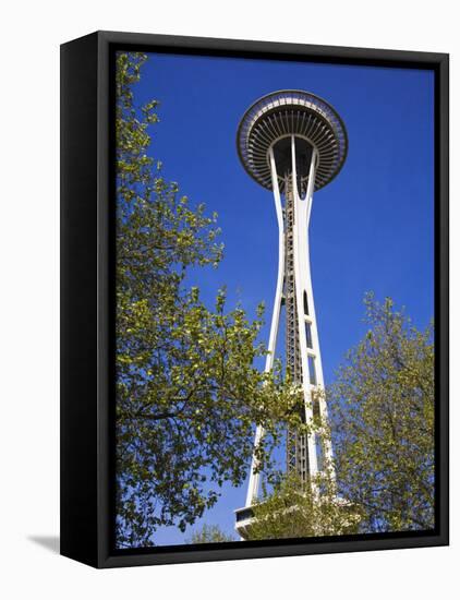 Space Needle, Seattle Center, Seattle, Washington State, United States of America, North America-Richard Cummins-Framed Stretched Canvas