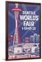 Space Needle, Seattle World's Fair-null-Framed Art Print