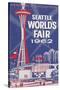 Space Needle, Seattle World's Fair-null-Stretched Canvas