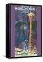 Space Needle, Seattle World's Fair-null-Framed Stretched Canvas