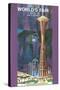 Space Needle, Seattle World's Fair-null-Stretched Canvas