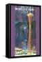 Space Needle, Seattle World's Fair-null-Framed Stretched Canvas