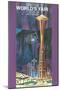 Space Needle, Seattle World's Fair-null-Mounted Art Print