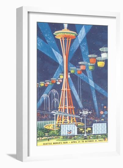 Space Needle, Seattle World's Fair-null-Framed Art Print