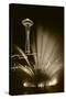 Space Needle Tower with Fountain, Seattle, Washington, USA-Paul Souders-Stretched Canvas