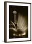 Space Needle Tower with Fountain, Seattle, Washington, USA-Paul Souders-Framed Photographic Print