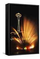 Space Needle Tower with Fountain, Seattle, Washington, USA-Paul Souders-Framed Stretched Canvas
