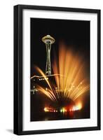 Space Needle Tower with Fountain, Seattle, Washington, USA-Paul Souders-Framed Photographic Print