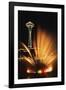 Space Needle Tower with Fountain, Seattle, Washington, USA-Paul Souders-Framed Photographic Print