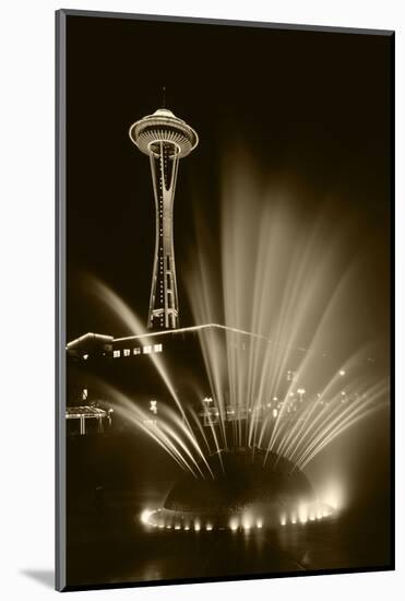 Space Needle Tower with Fountain, Seattle, Washington, USA-Paul Souders-Mounted Photographic Print