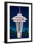 Space Needle - Typography - Seattle, Washington-Lantern Press-Framed Art Print