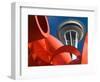 Space Needle with Olympic Iliad Sculpture, Seattle Center, Seattle, Washington, USA-Jamie & Judy Wild-Framed Photographic Print