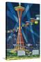 Space Needle Worlds Fair Poster - Seattle, WA-Lantern Press-Stretched Canvas