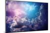 Space of Night Sky with Cloud and Stars.-nednapa-Mounted Photographic Print