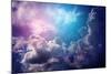 Space of Night Sky with Cloud and Stars.-nednapa-Mounted Photographic Print