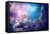 Space of Night Sky with Cloud and Stars.-nednapa-Framed Stretched Canvas